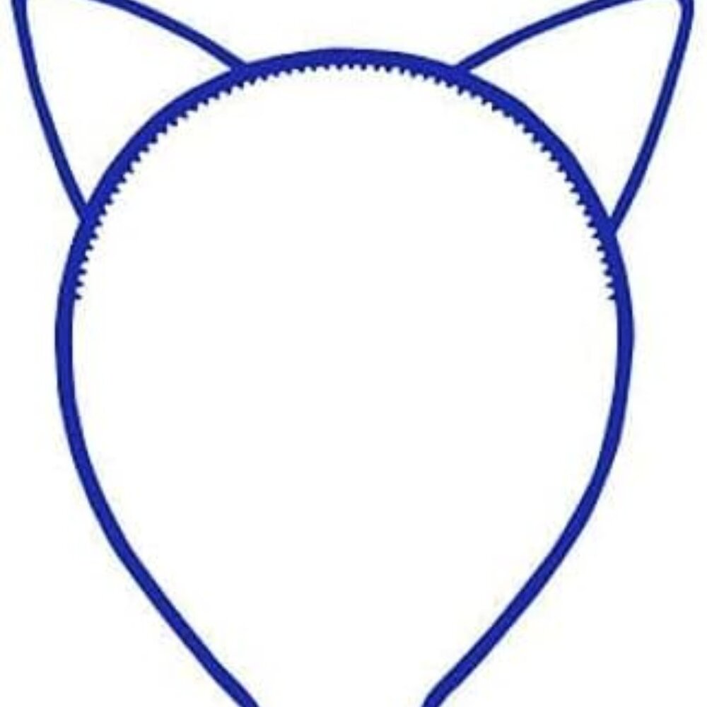 2Pcs Blue Simple Comfortable Plastic Cat Ears Headband Women's Headbands, Women'